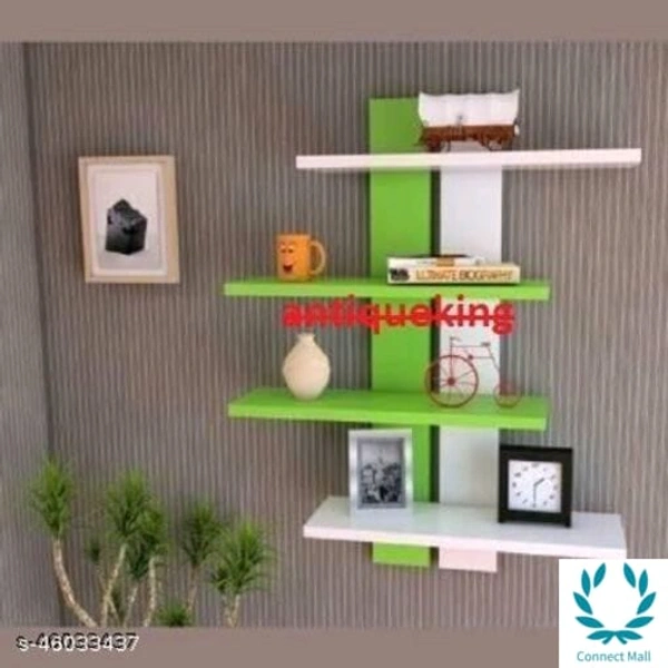 Gorgeous wall shelves - LXHXB: 18X30X4 inch, Green White, Wooden